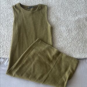 Olive Sleeveless Dress